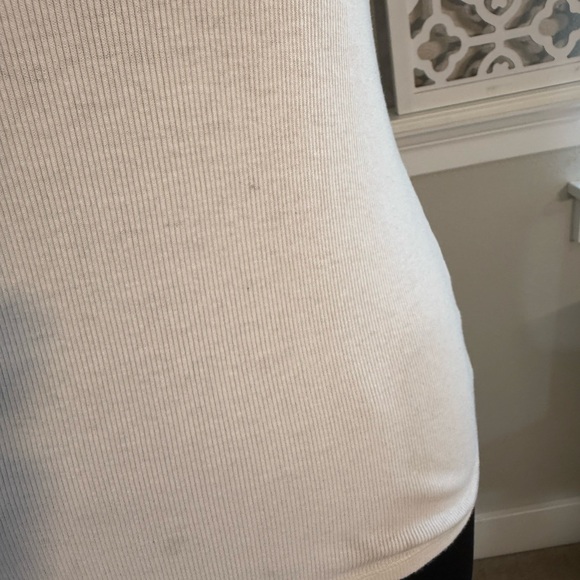 White Ribbed Tank Top - Picture 6 of 10